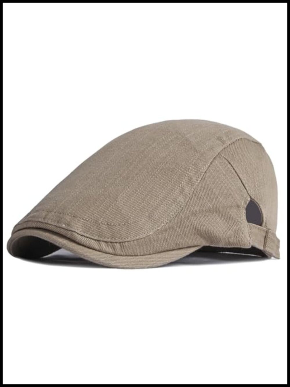 Cotton Newsboy Flat Cap Cabbie Driving Hat Adjustable Breathable